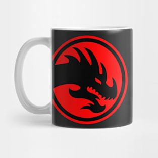 Big Angry Black And Red Japanese Luck Dragon Design Mug